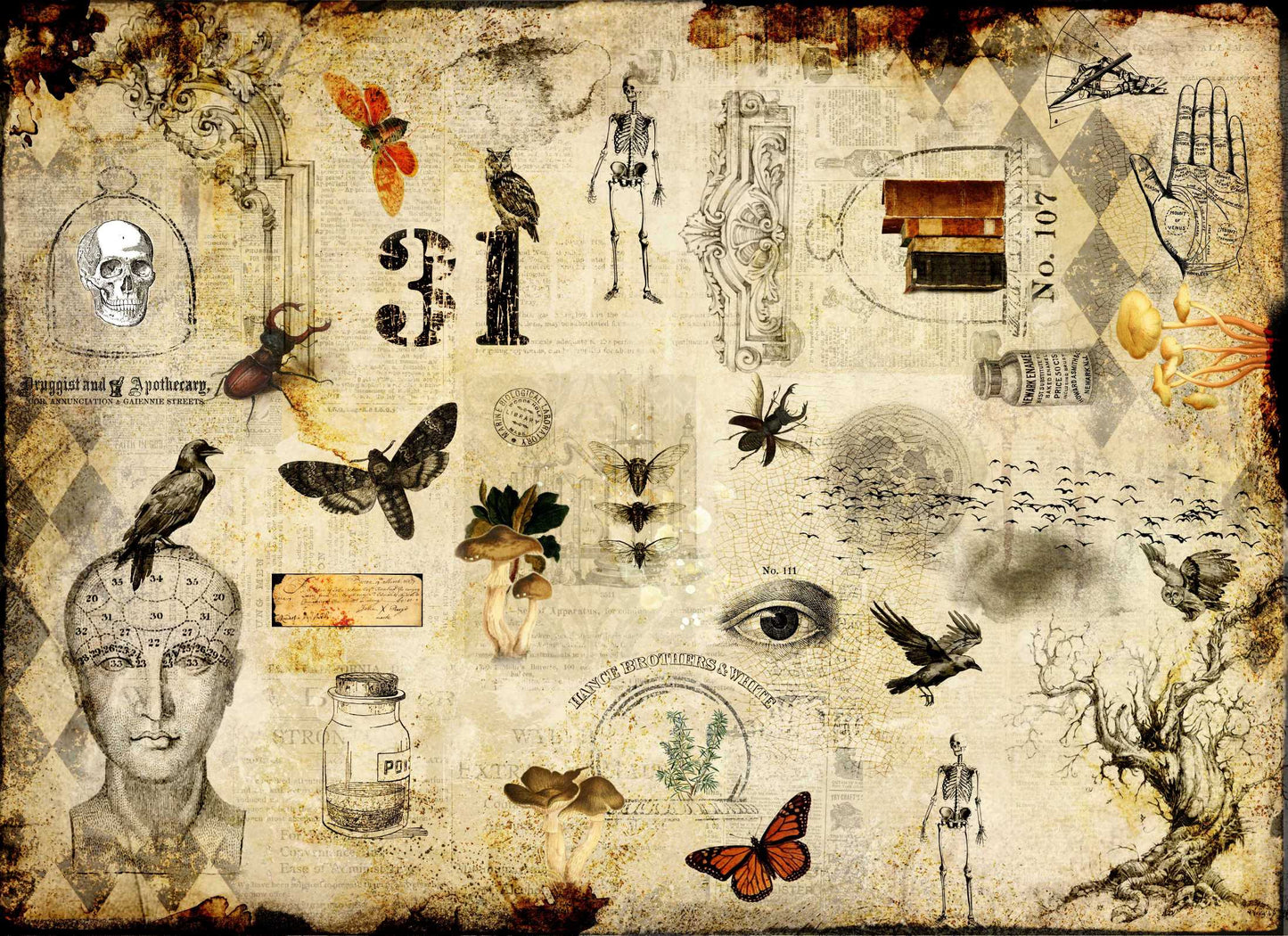 Halloween Masterboard decoupage Paper