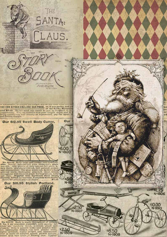 Decoupage Queen Christmas Santa Book