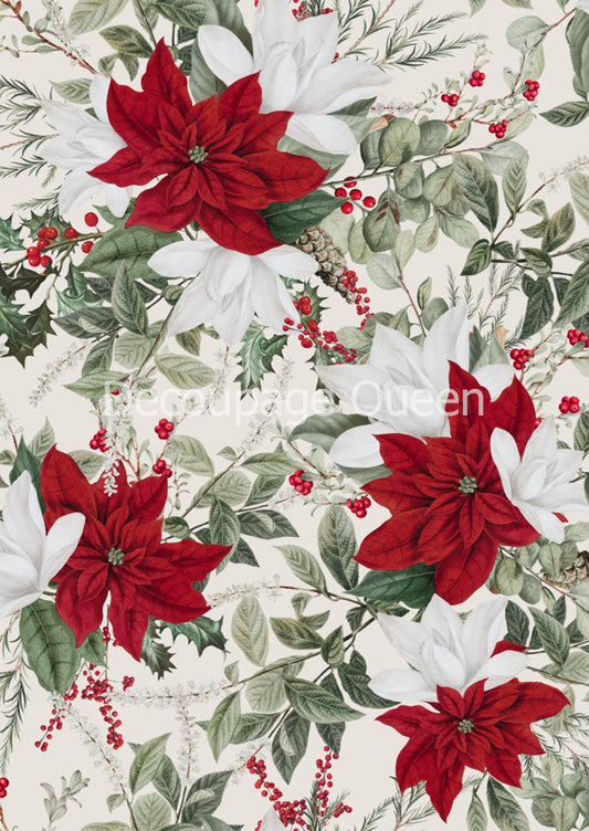 Forest Lore-Christmas Floral Paper White