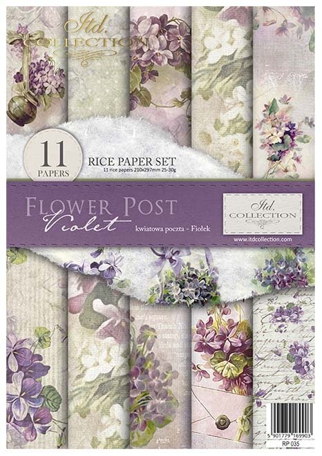 Flower Post Violet Collection ITD Rice Paper