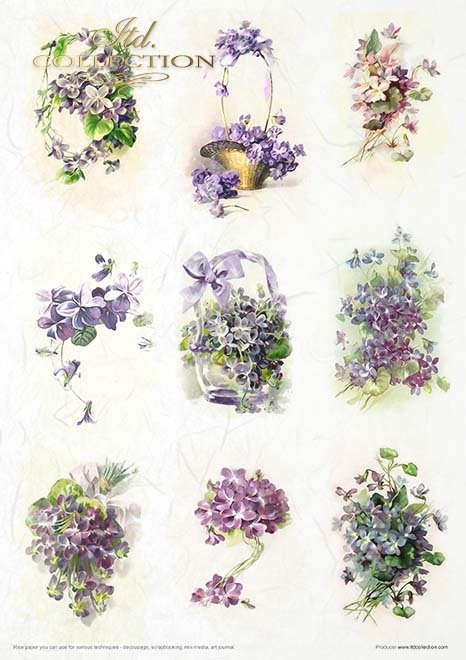 Flower Post Violet Collection ITD Rice Paper