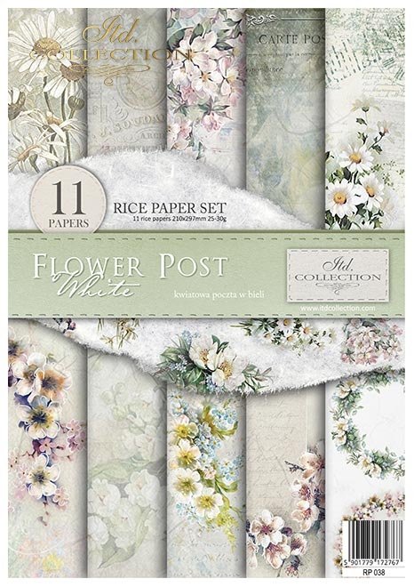 Flower Post White Collection ITD Rice Paper