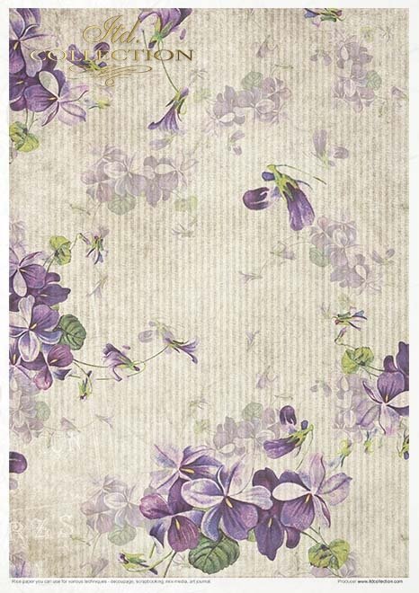 Flower Post Violet Collection ITD Rice Paper