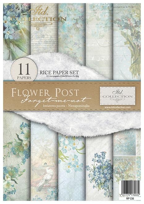 Flower Post Forget Me Not Collection ITD Rice Paper