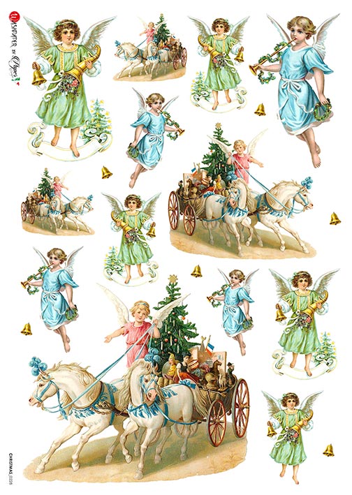 Paper Designs Christmas Angels Decoupage Paper