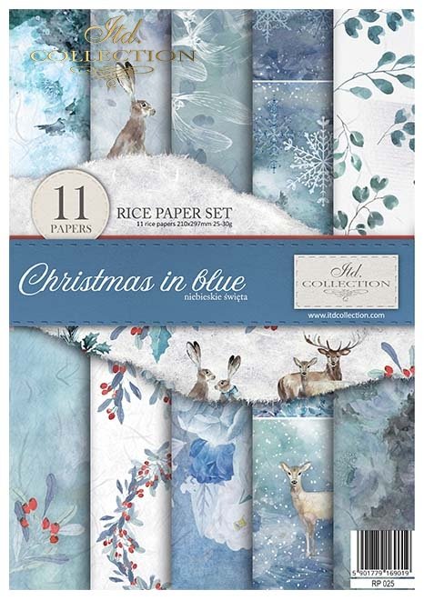 Christmas in Blue ITD Rice Paper