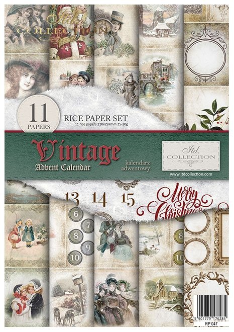 Vintage Advent Calendar  ITD Rice Paper