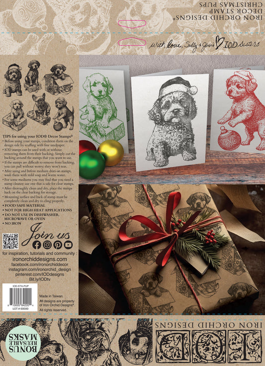 IOD Christmas Pups Stamp