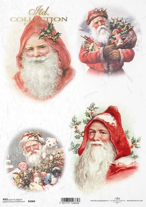 Vintage Santa Claus Rice Paper By ITD