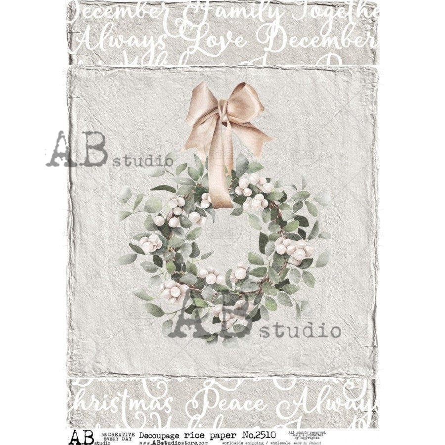 AB Studio Farmhouse Christmas Wreath