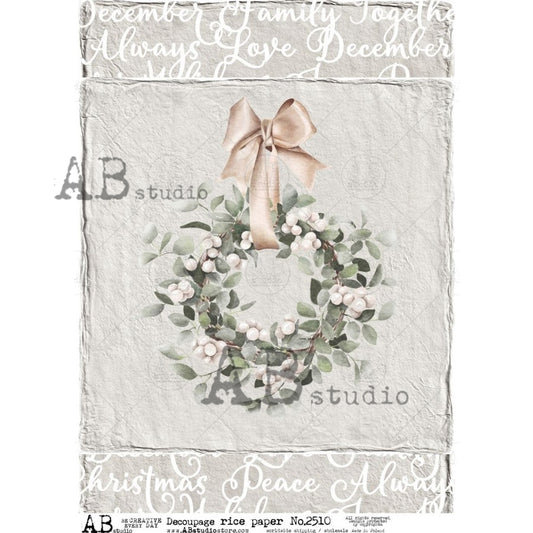 AB Studio Farmhouse Christmas Wreath